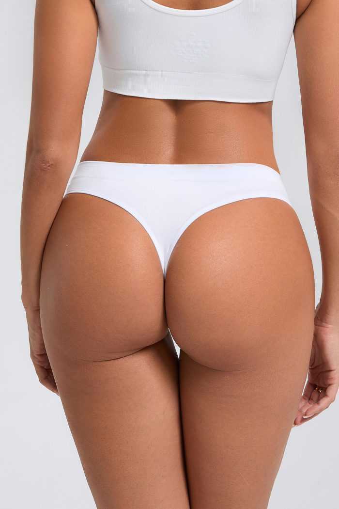 PPČKY SmoothLine Andělské pírko Bílé Tanga 2 PPČKY SmoothLine Andělské pírko Bílé Tanga - Obrázek 2