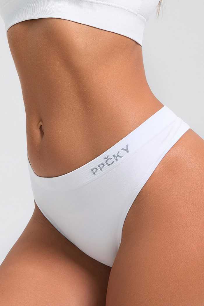 PPČKY SmoothLine Andělské pírko Bílé Tanga 3 PPČKY SmoothLine Andělské pírko Bílé Tanga - Obrázek 3