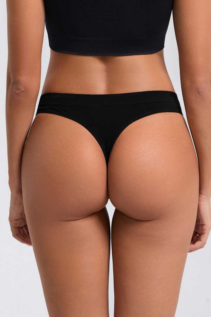 PPČKY SmoothLine Evin stín Černé Tanga 2 PPČKY SmoothLine Evin stín Černé Tanga - Obrázek 2